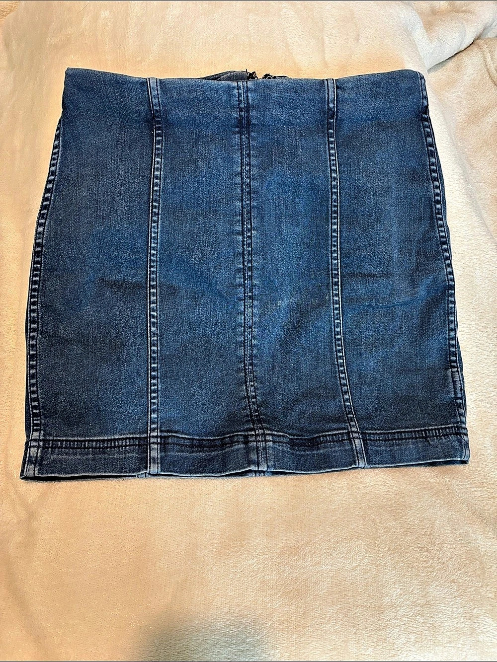 Blue Denim Mini Skirt
